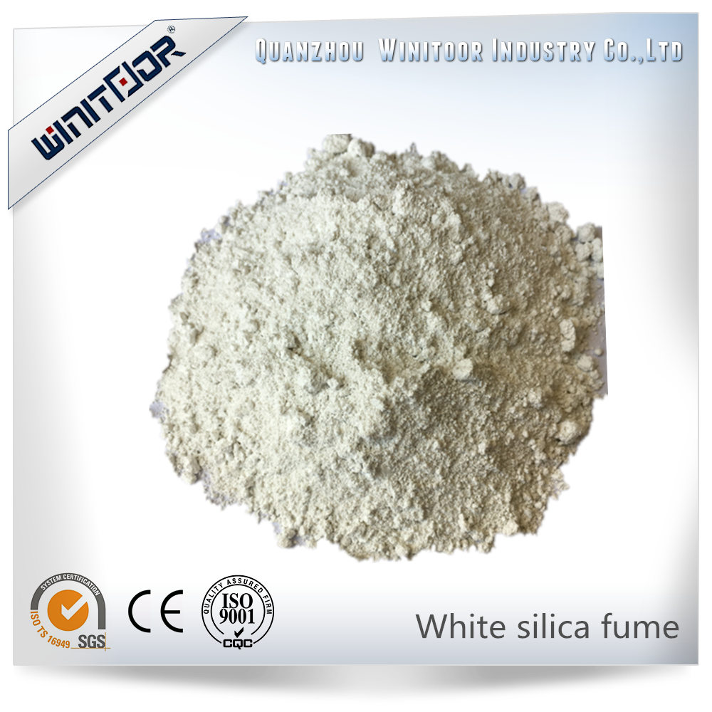 White silica fume /zirconia silica fume for refractory